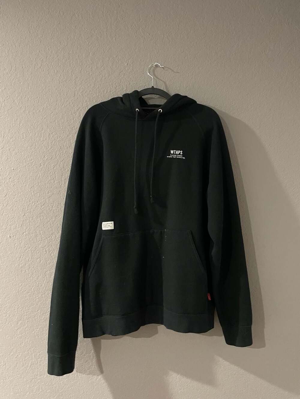 WTAPS Crossbone Black Pullover Hoodie